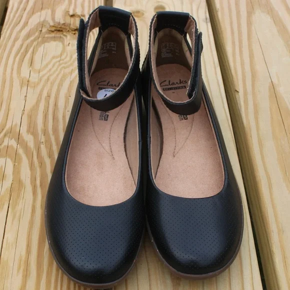 Clarks Shoes Clarks Medora Nina Black Womens Flats Size Poshmark